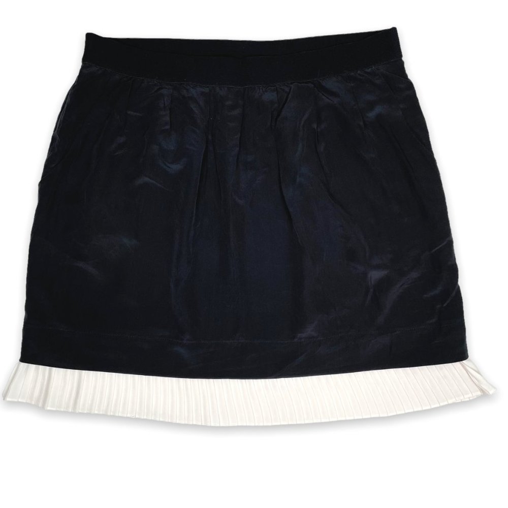 BCBGMAXAZRIA silk “Shelby” two layer skirt with POCKETS